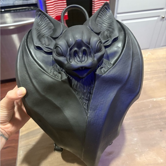 Killstar Vamped Up Matte Black Bat Backpack - Picture 3 of 3